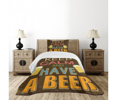 Have a Beer Vintage Bedspread Set