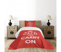 Royal UK Crown Red Bedspread Set