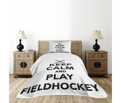 Play Fieldhockey Phrase Bedspread Set