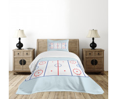 Graphic Field Outline Bedspread Set