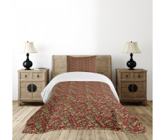 Doodle Swirls Floral Bedspread Set