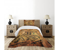 Fiver Sawbuck and C-Note Bedspread Set