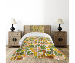 Colorful Pound Signs Bedspread Set