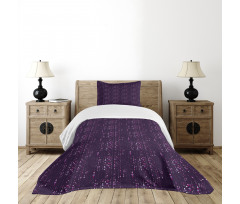 Purple Toned Dots Bedspread Set