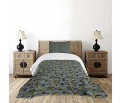 Oriental Teardrop Motif Bedspread Set