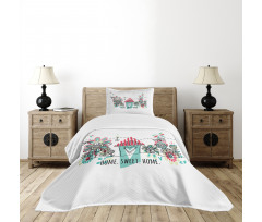 House Heart Shape Bedspread Set