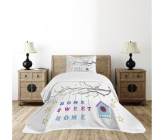 Bird Tree Stars Bedspread Set