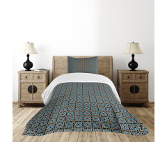 Abstract Floral Mosaic Bedspread Set