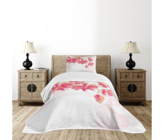 Contour Drawing Orchids Bedspread Set