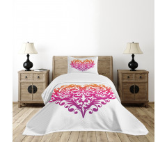 Scroll Heart Bedspread Set