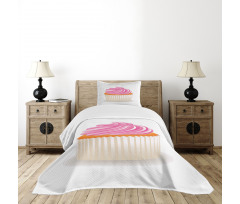 Pink Cupcake Bedspread Set