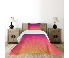 Ombre Circles Bedspread Set