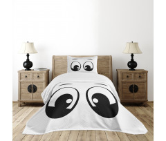 Surprised Cartoon Character Bedspread Set