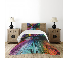 Abstract Vibrant Optical Bedspread Set