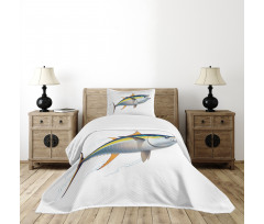 Realistic Yellowfin Tuna Bedspread Set