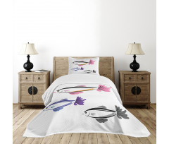 Bird Faced Animals Swim Bedspread Set