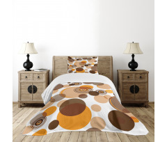 Chaotic Spots Rings Bedspread Set