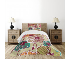Colorful Poppies Bedspread Set