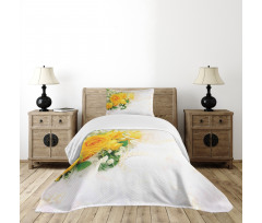 Bouquet of Romantic Flower Bedspread Set