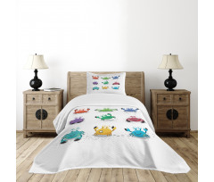 Cheery Cartoon Style Bedspread Set