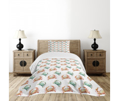 Watercolor Animal Pattern Bedspread Set