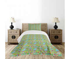 Cartoon City Bedspread Set