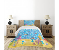 Alphabet Letters Bedspread Set