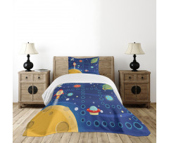 Racing in Cosmos Bedspread Set