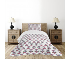 Deer Accessories Peonies Bedspread Set