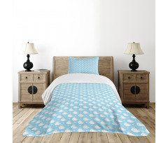 Blue Baby Shower Design Bedspread Set