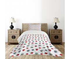 Eyes Hearts Lips Beauty Bedspread Set