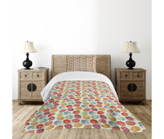 Flowery Vintage Eggs Bedspread Set