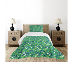Lush Tropical Leaves Bedspread Set