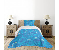 Vivid Water Surface Waves Bedspread Set