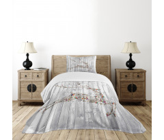 Xmas Animal Rustic Bedspread Set