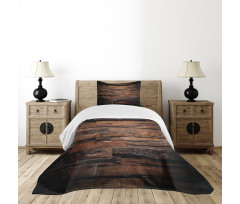 Rough Dark Timber Bedspread Set