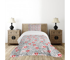 Romantic Hearty Bedspread Set