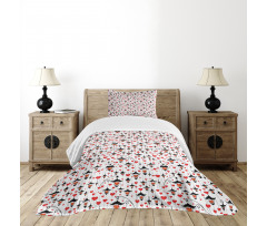 Ornate Hearts Bedspread Set