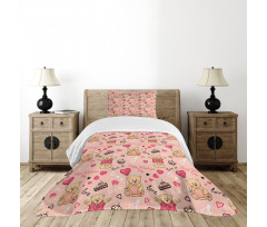 Bear Cake Balloon Bedspread Set