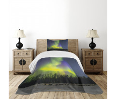 Aurora Borealis Forest Bedspread Set