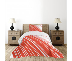 Barcode Lines Design Bedspread Set