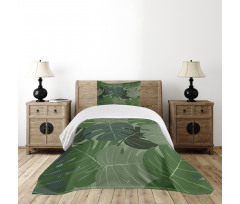 Camo Palm Leaves Bedspread Set