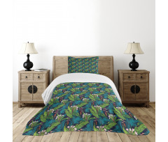 Tropical Jungle Pattern Bedspread Set