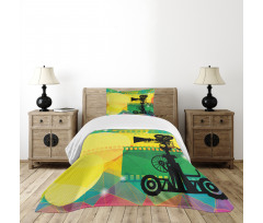 Abstract Vibrant Bedspread Set