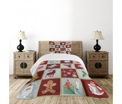 Xmas Tree Reindeers Bedspread Set