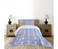 Angels Playing Harp Love Bedspread Set