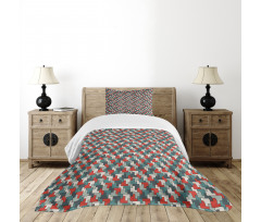 Simple Puzzle Mosaic Bedspread Set
