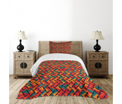 Abstract Funky Waves Bedspread Set