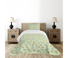 Abstract Pine Cones Bedspread Set