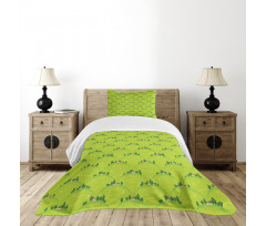 Country House on Hills Bedspread Set
